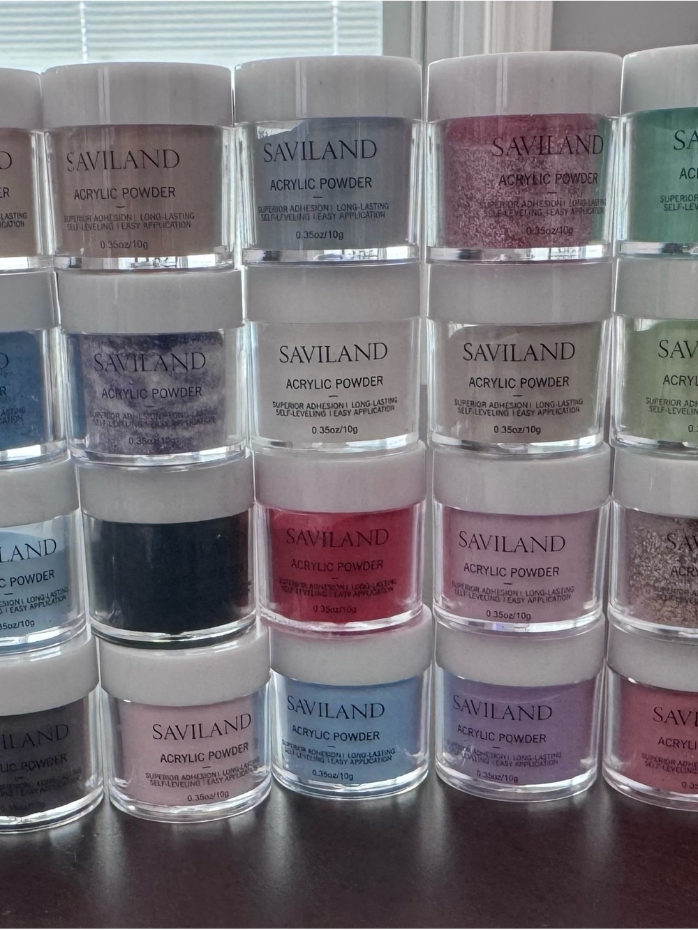 Saviland 36 Assorted Colored Acrylic Powder Set for Nails - Multi Color - Picture 2 of 2